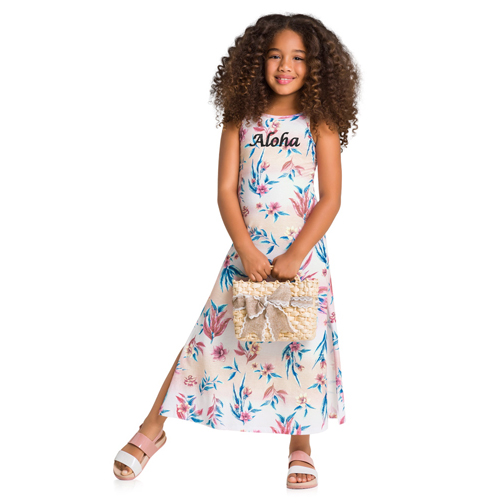 vestido longo infantil brandili